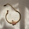 Bracelet Jonc Cygne Rose (Style Romantique)