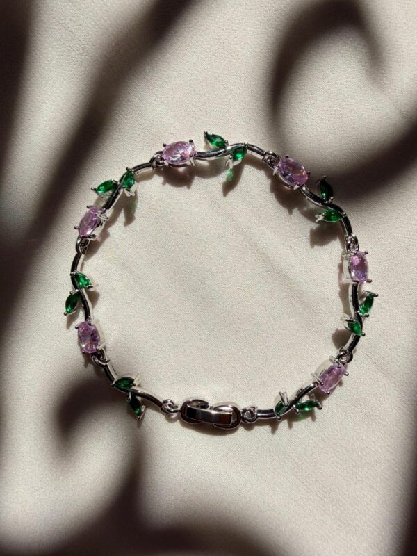 Bracelet "Rosée du Matin" – Argent & Éclat Floral
