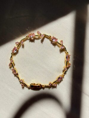 Bracelet "Éclat de Pivoine" (Full Rose)