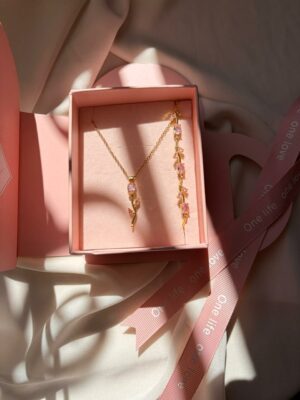 Parure Collier & Bracelet "Éclat Floral"