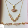 Parure "Majesté Saphir" – Collier & Bracelet Jonc Dorés
